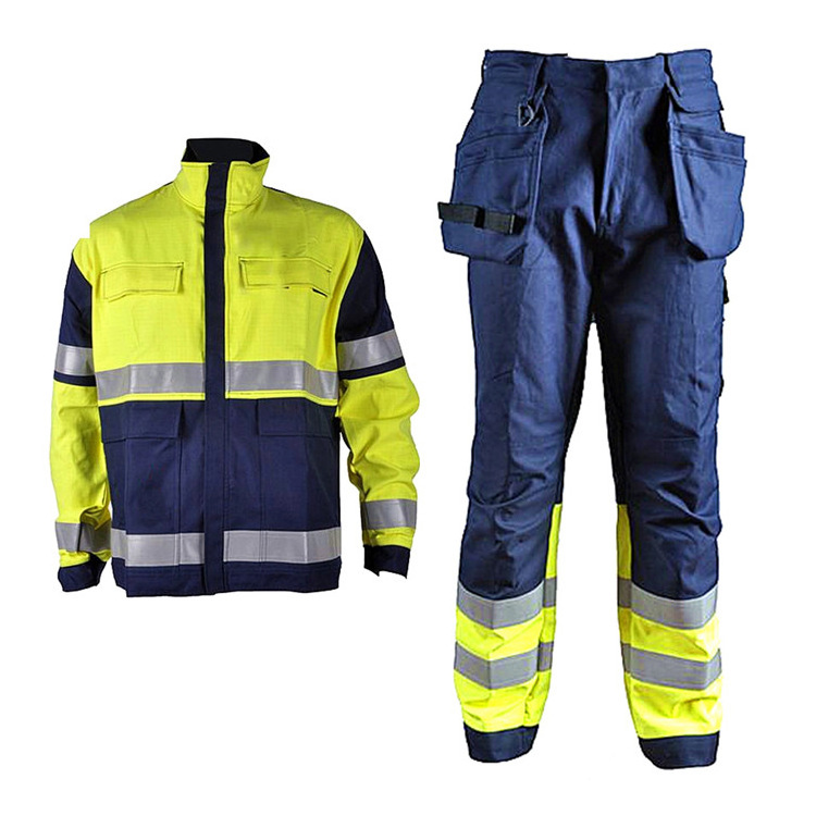 High Visibility Welder Construction Outdoor Worker Boiler Industrial Work Suits For Safety