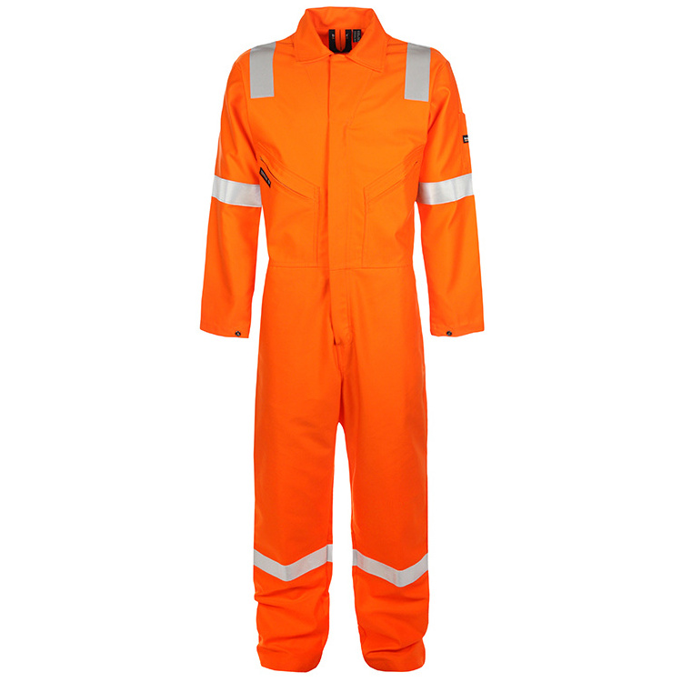 fire retardant clothing 100%cotton FR Hi Vis reflective workwear suits flame resistant industrial working uniform coverall