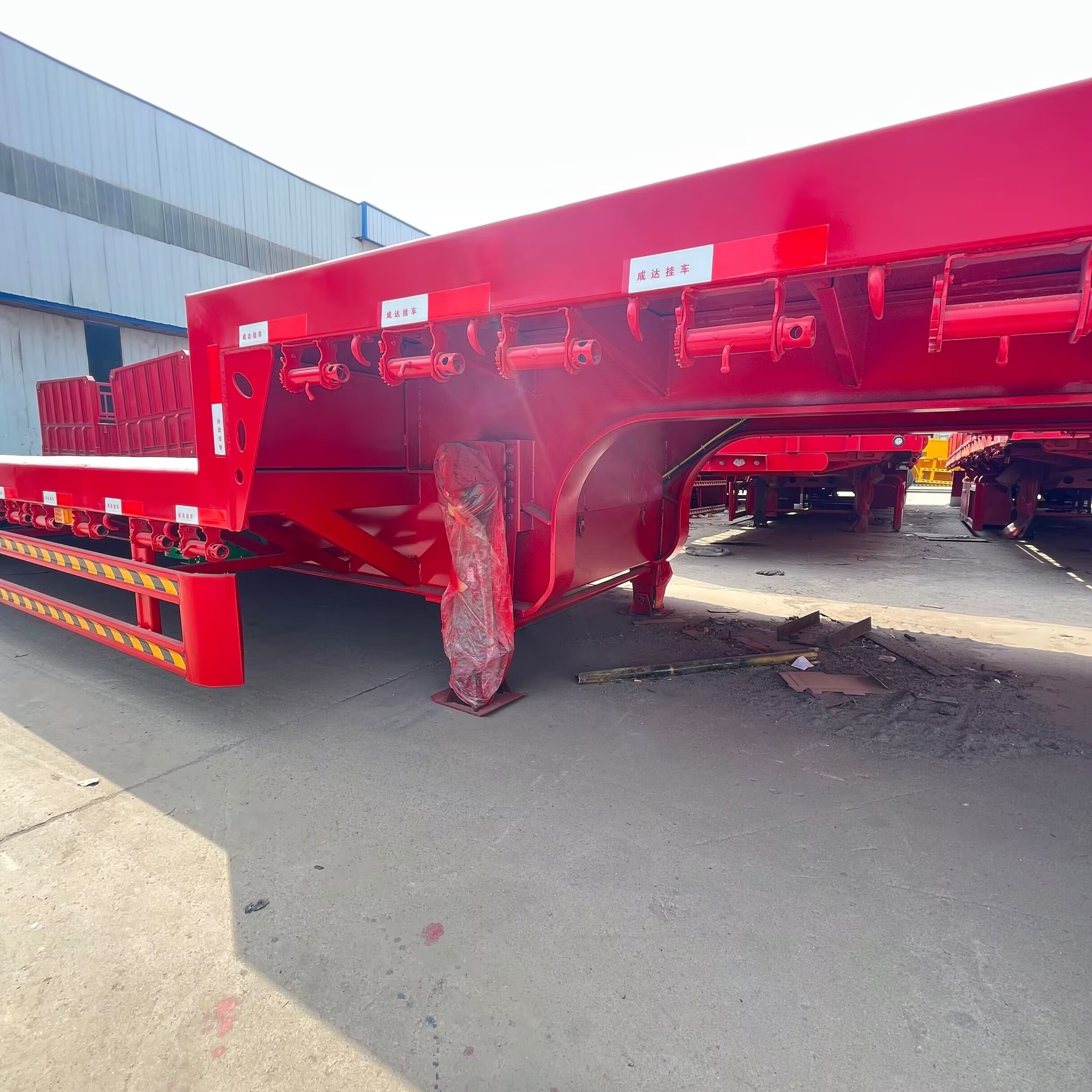 Fast Shipping Brand New Tractor Trailer China 3 Axle 4 Axle Gooseneck Low Bed Semi Trailer