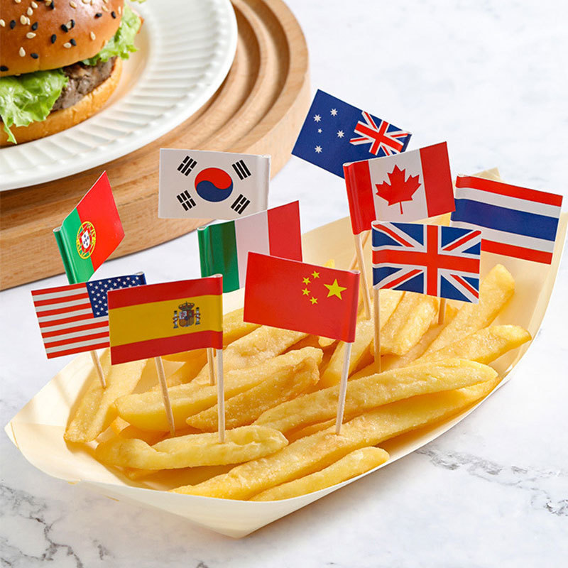 Cheap toothpicks national flags food picks country flag toothpicks sandwich burger steak flag toothpicks charcuterie