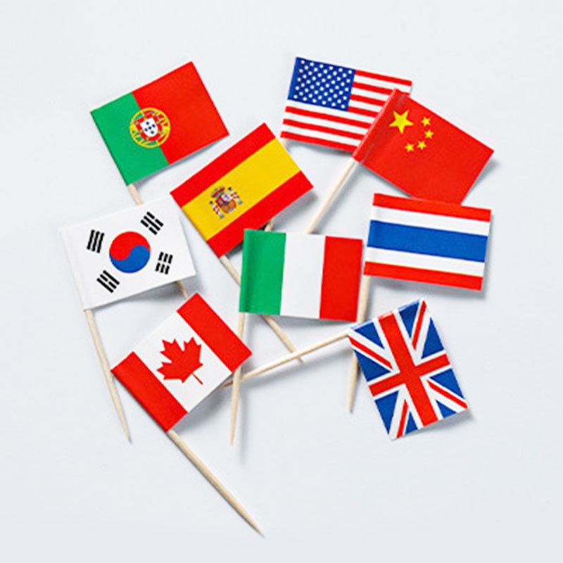 Cheap toothpicks national flags food picks country flag toothpicks sandwich burger steak flag toothpicks charcuterie