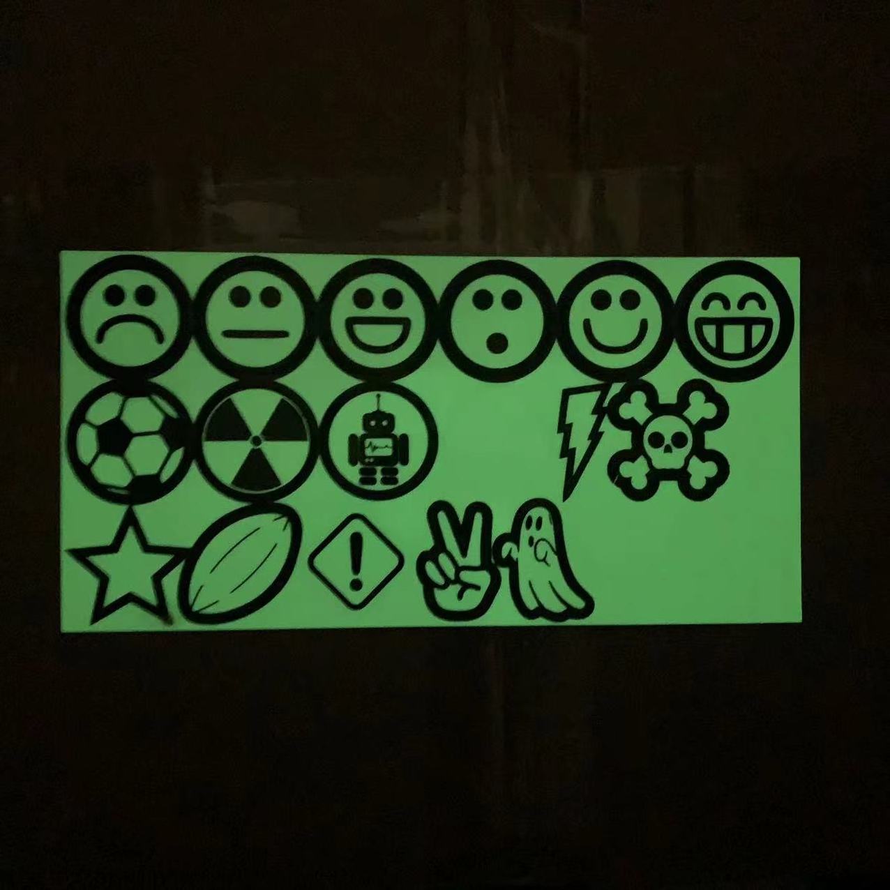 Luminous glow in the dark self adhesive sticker for decoration