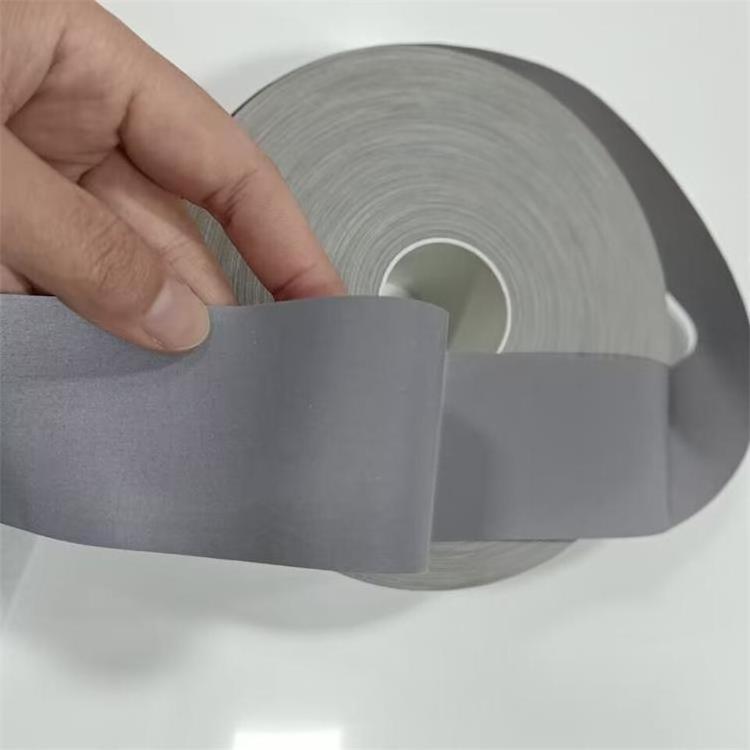 China factory high visibility silver grey reflective warning safety clothing trim strip sew on fabric reflective TC tape