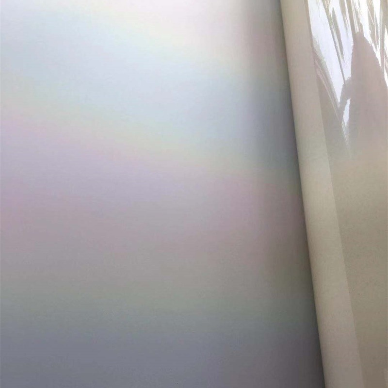 hi-viz transparent white film rainbow reflective print vinyl reflector sheet paper for screen printing clothing