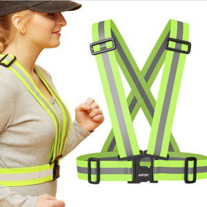 Best Promotions Fluorescent Yellow Reflective Elasticity Strips Running Gear Accessories Vest For Night Safety In High Visible