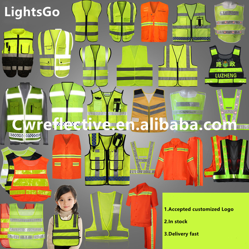 Wholesale high visibility reflective safety clothing for traffic controller /  sanitation workers and construction site