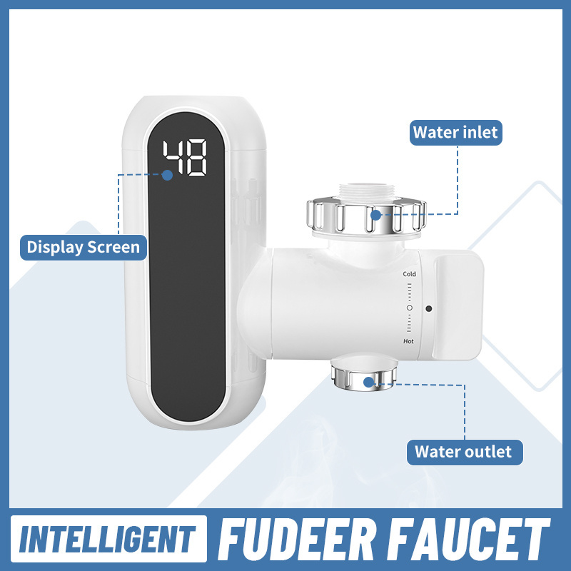 Fudeer Easy installation  Electric Heating Water Tap Instant Hot Water Faucet Heater  Heating Faucet mini electric water heater