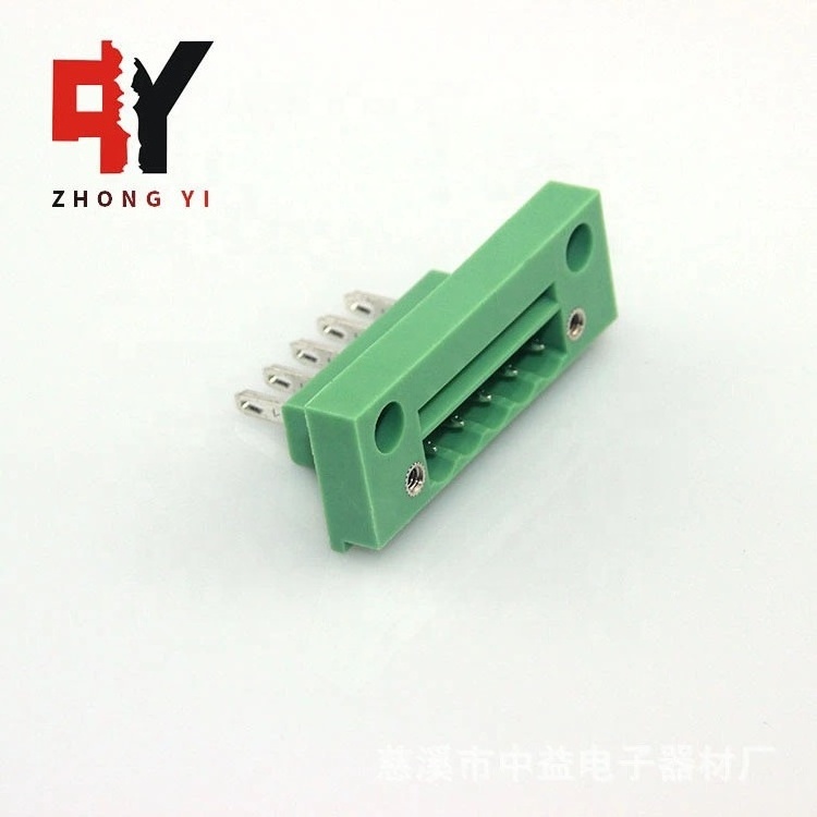 5.08mm Terminal Block HQ2EDGWB Male And Female Pair Plug Fixed Panel 2P-24P Plug in Terminal Block