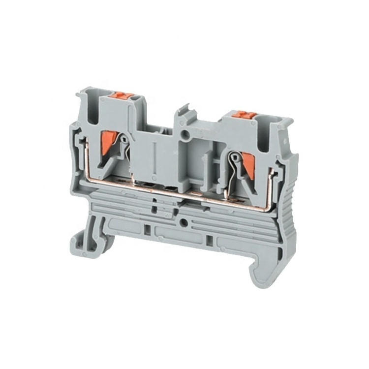 PT Series 2.5MM Spring Connection Screwless Din Rail Terminal Block PT2.5