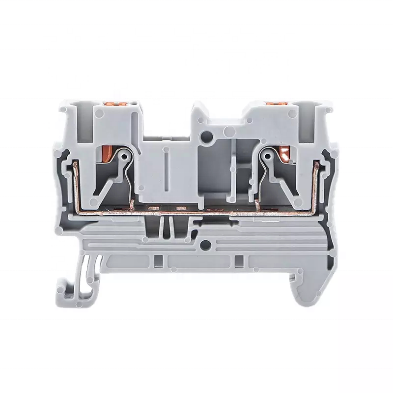 PT Series 2.5MM Spring Connection Screwless Din Rail Terminal Block PT2.5