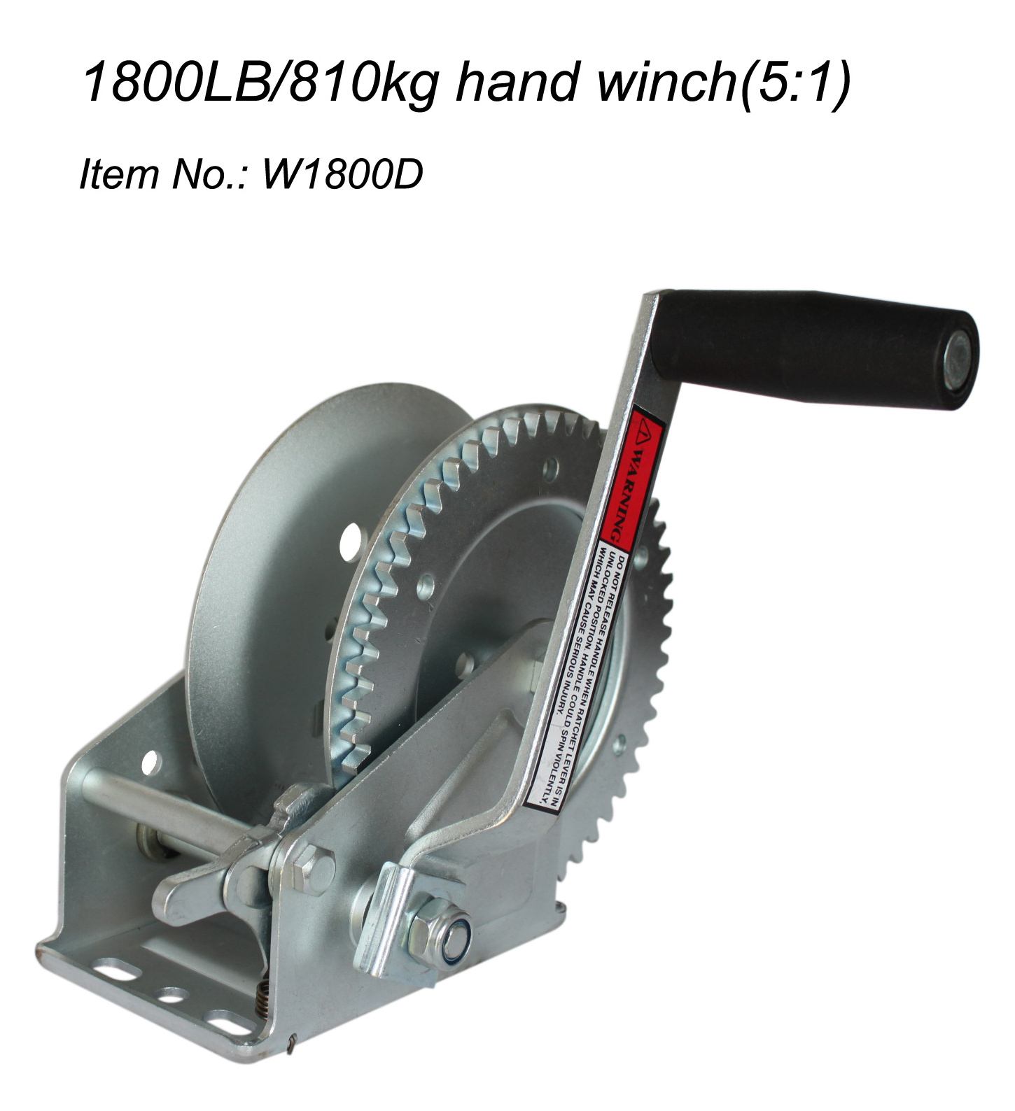 1800LB marine winch cable pulling winch trailer boat hand ratchet winch