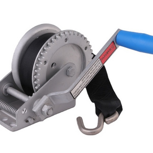 1200LB Hand  Winch with Strap 6m hand drum winch yacht winch