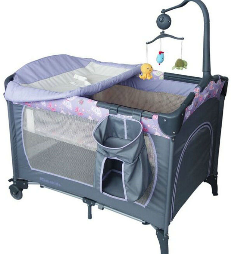 Mamakids H29 Fisher Price Play Travel Cot, Baby Bed from Birth up to 20 kg, Playpen with Folding Mattress and Transport Bag, Compact Folding