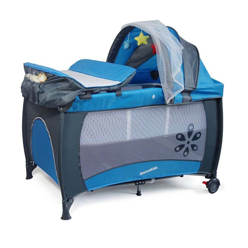 Mamakids S12-7 Mamakids Dream-n-Care Centre Travel Cot(Side by Side Sleeper with Drop Down Side, Raised Floor and Under Bed Storage)