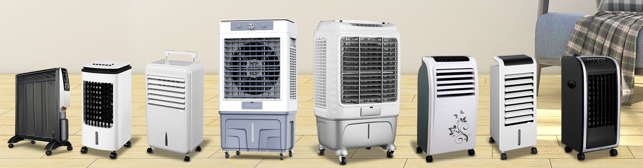 Big Water Capacity Portable Evaporative Industrial Air Cooler   for Warehouse