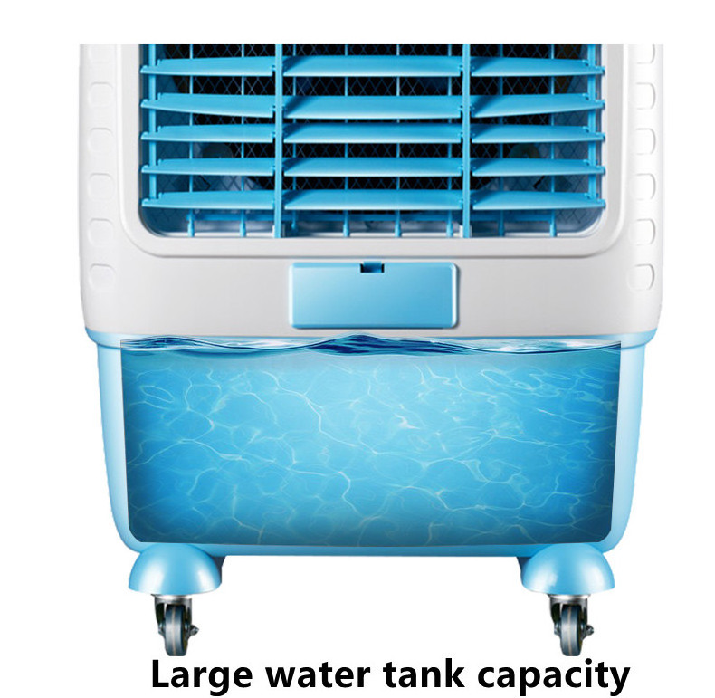 200W Factory Price Industrial Commercial Large Mobile Breeze 35L Double Water Tank Evaporative Honeycomb Manual Air Cooler