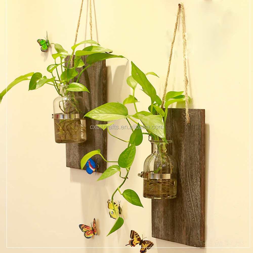 wall hanging decorative indoor wooden planters,Hydroponics Planter