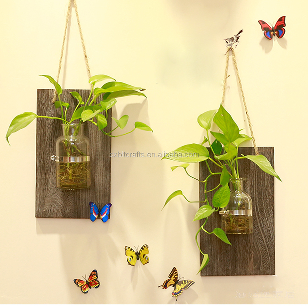 wall hanging decorative indoor wooden planters,Hydroponics Planter