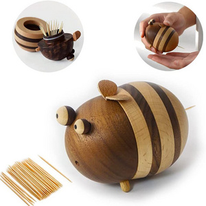 Hot sale Toothpick Holder Gifts for women Birthday Gifts Dispenser Bee Decor Bee Holds 150 Pcs(includes a pack of toothpicks)