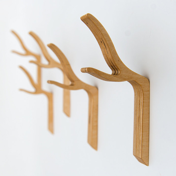 Modern Twig Wooden Branch Wall bunk house hooks