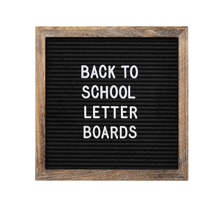 Hot selling felt letter message first day of school board baby announcement sign farmhouse decor Changeable Rustic for home offi