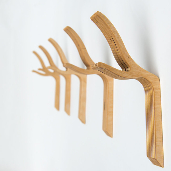 Modern Twig Wooden Branch Wall bunk house hooks