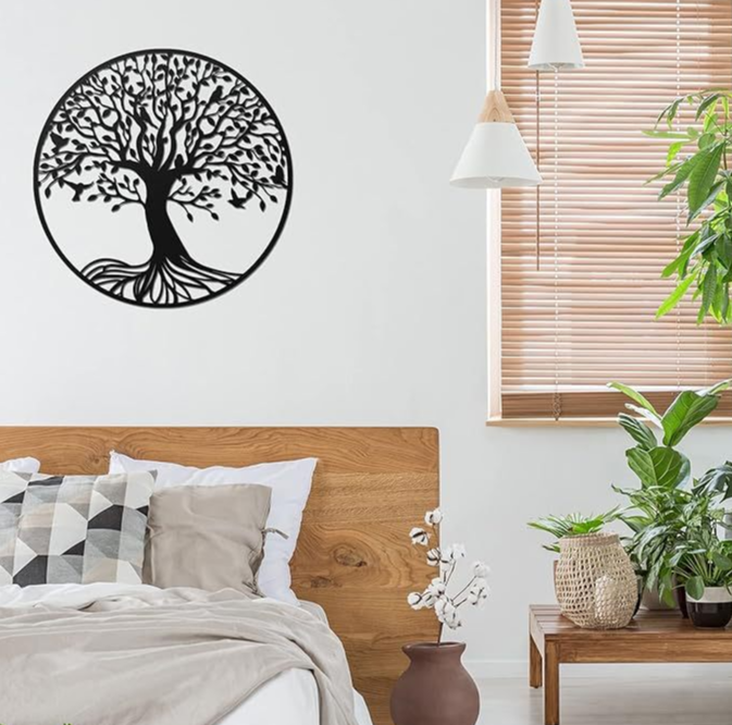 Customized modern wall art metal decoration hanging technology metal tree wall art