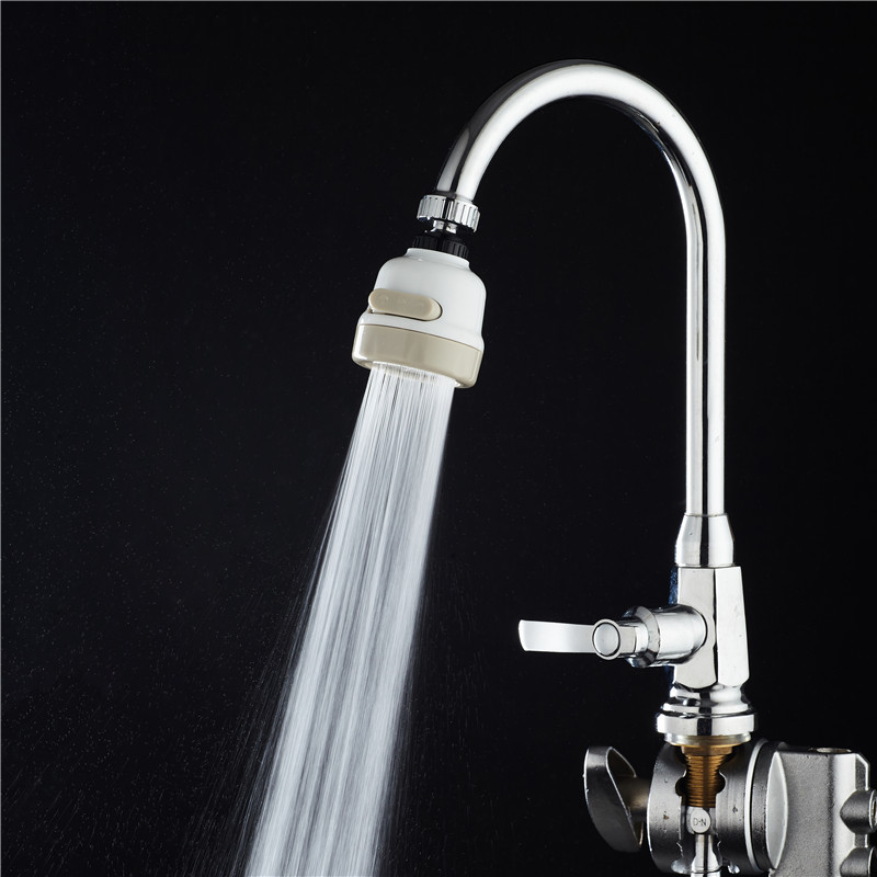 Mini Sport Kitchen Saving Water Shower Faucet 360 Degree Rotating Head Adjustable Faucet White Modern Contemporary ABS Kitchen