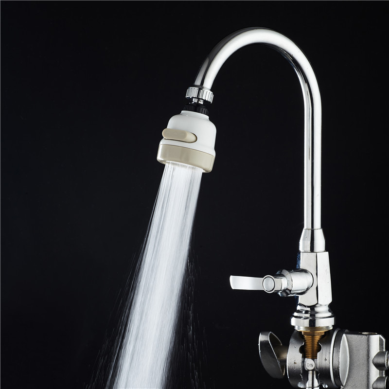 Mini Sport Kitchen Saving Water Shower Faucet 360 Degree Rotating Head Adjustable Faucet White Modern Contemporary ABS Kitchen