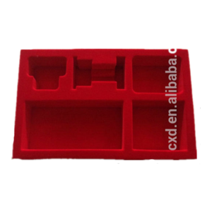 Custom Foam Box Inserts Flocking Tray for Shipping & Packaging Velvet Custom Shape EVA High Quality Luxury Package Die-cut, CNC