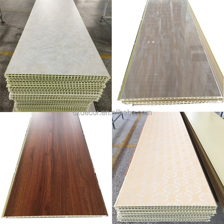 Nice Price 3D Marble Sheet Ceiling Clad Interior Decorative Laminated PVC Wood Veneer WPC Wall Panel for Background Walls