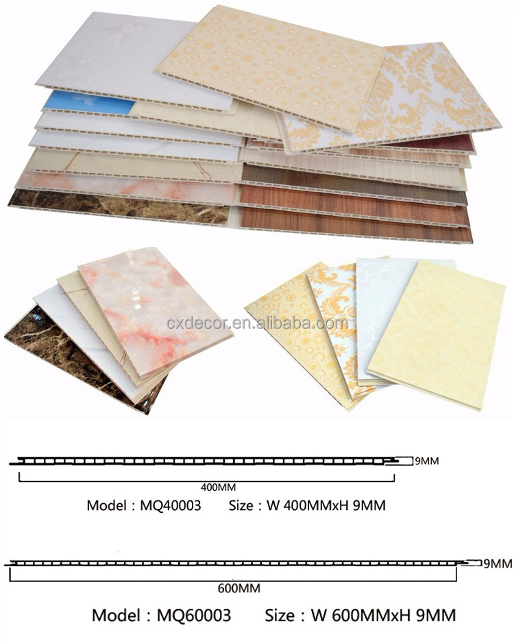 Nice Price 3D Marble Sheet Ceiling Clad Interior Decorative Laminated PVC Wood Veneer WPC Wall Panel for Background Walls