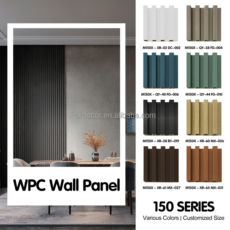 Reasonable price interior wood wall cladding panels/boards sound absorbing wpc wood plank panel ceiling wallpanels