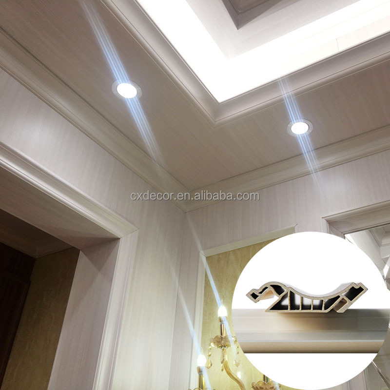 Quick Install Customized Ceiling Corner Decor Polyurethane Crown Cornice Molding Wpc Moulding