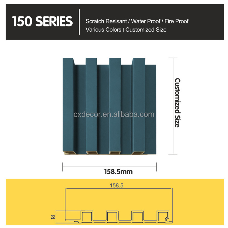 Reasonable price interior wood wall cladding panels/boards sound absorbing wpc wood plank panel ceiling wallpanels