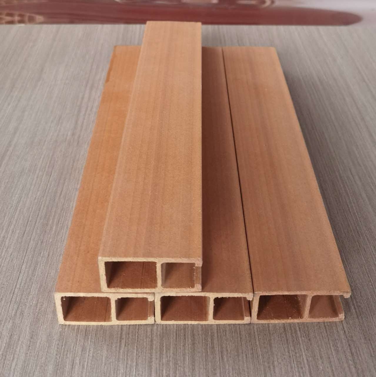 Modern Architecture Square Tube False PVC Ceiling Panel Board For Interior Decorative Wooden Grain Stretch Ceiling Design