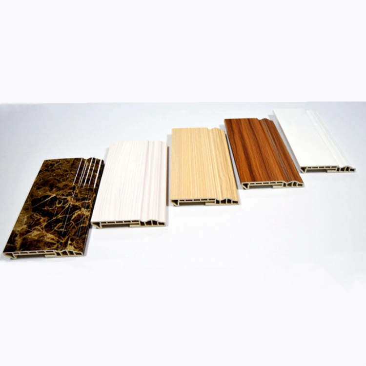 Wooden skirting board covers fireproof baseboard pvc mobile home flooring Accessories ps skirting board