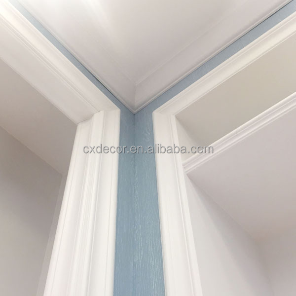 Wholesale High Quality Environmental Fireproof White Hot Sale PVC Material Mouldings Decorative Cornice Crown Moulding