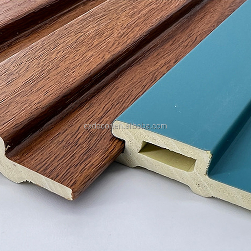 Chengxiang Home Decor Wooden Grain Pvc Wpc Interior Fluted Wall Panels Designs For Decoration