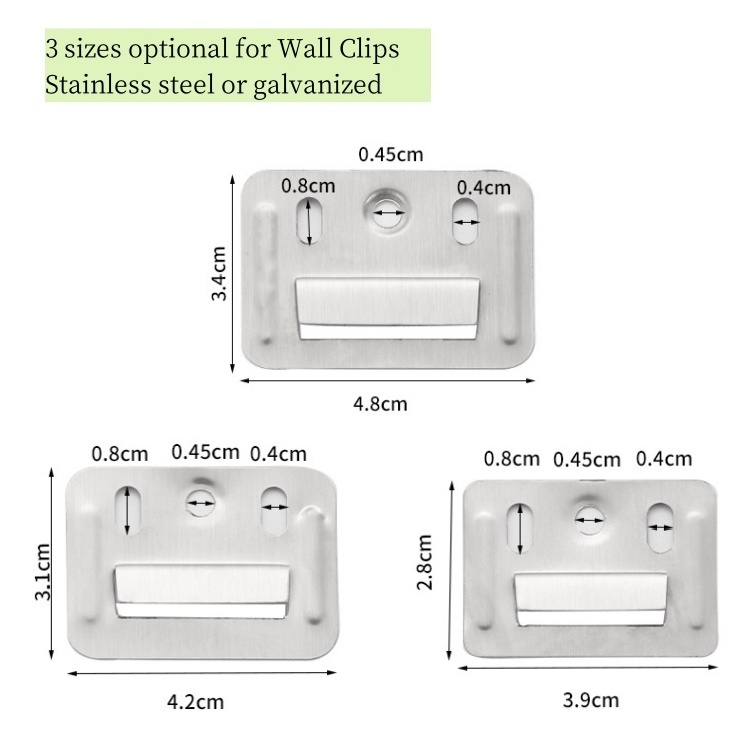 Interior PVC Panel Wall Boards Buckles Wall Cladding Install Accessories Stainless Steel Metal Clips For WPC Wall Panel