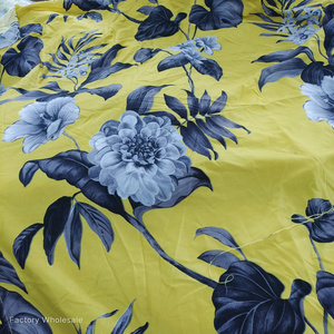 High quality custom big flower pattern pink 100% polyester disperse print microfiber fabric for bed sheet