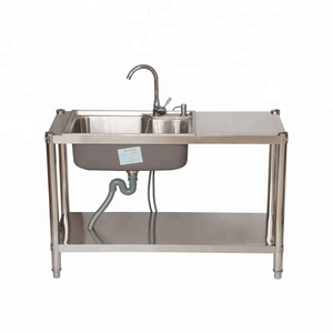 stainless steel working table with sink