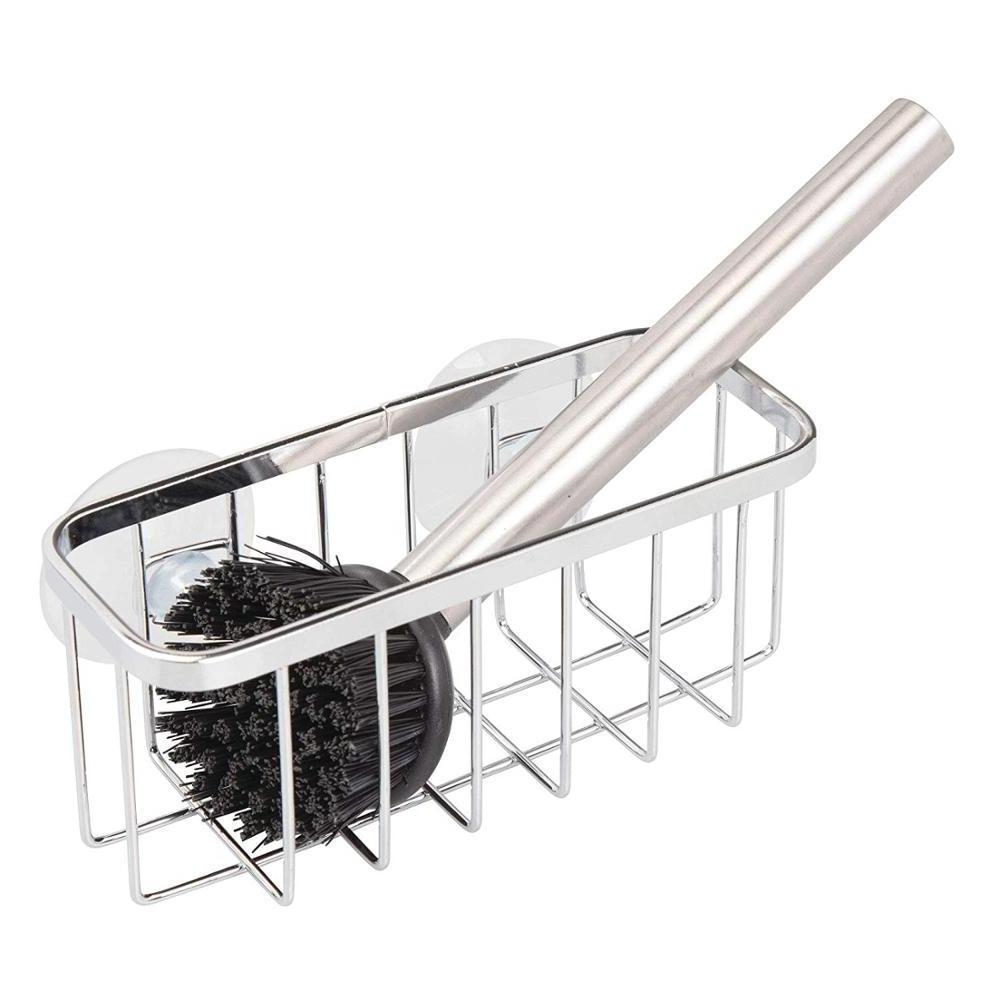 Stainless Steel Sink Suction Holder for Sponges, Scrubbers, Soap, Kitchen, Bathroom