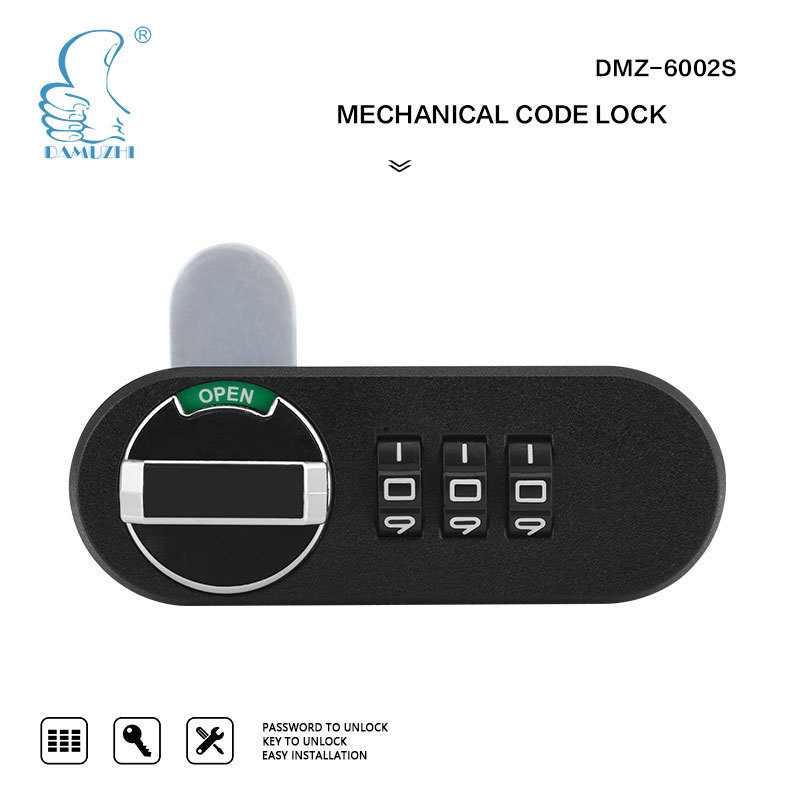 DMZ-6002S(6090)  Top quality resettable keyless 3 digit combination locks with switch status display for furniture and cabinet