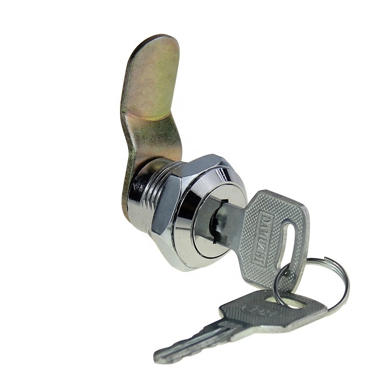 Stainless steel tubular key covers wall zipper slider panel fasteners cam lock for locker