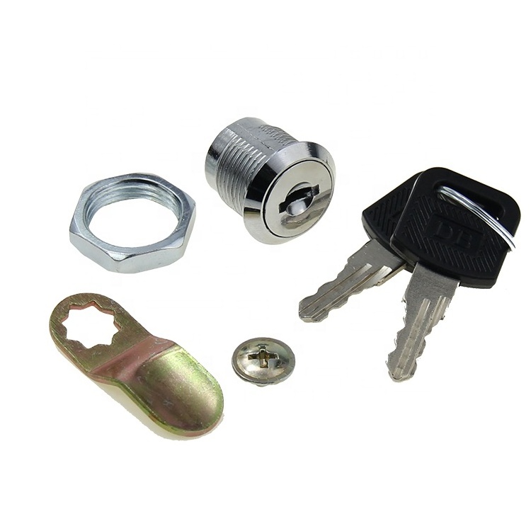 Stainless steel tubular key covers wall zipper slider panel fasteners cam lock for locker