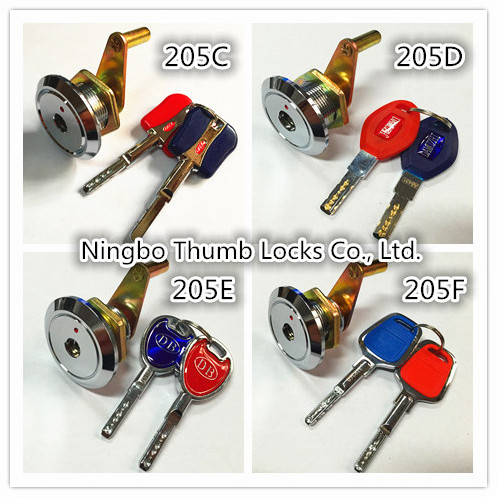 203/205 Series High Security Safe Box Lock / Steel Funiture / Cabinet Lock with brass cylinder