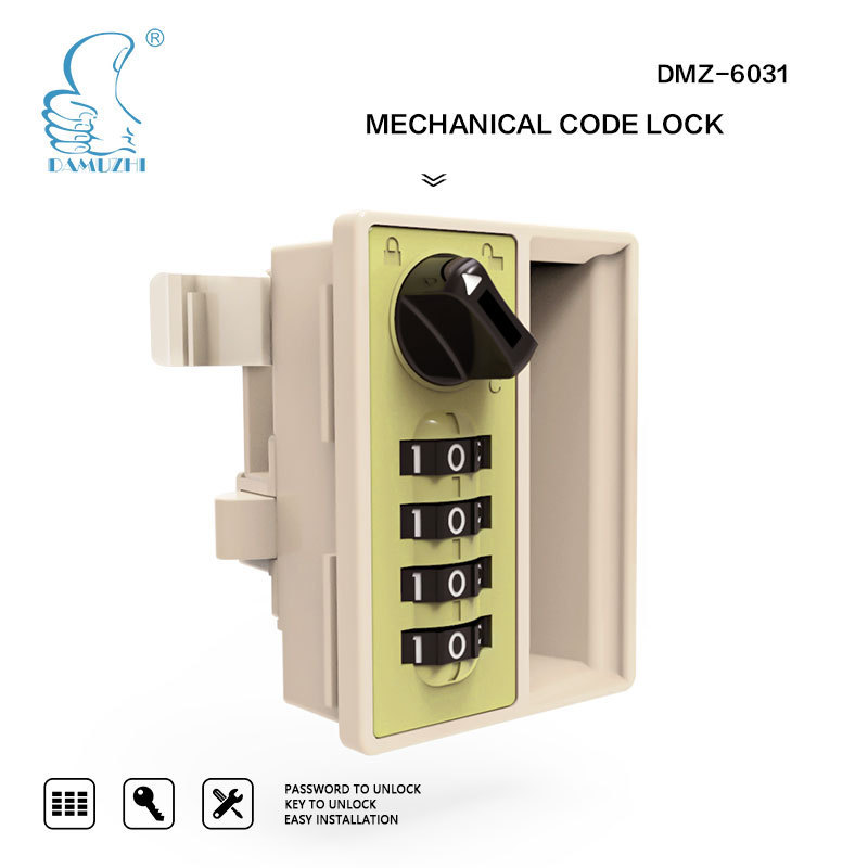 DMZ-6031 High quality plastic 4 digits combination lock with handle for cabinet and furniture