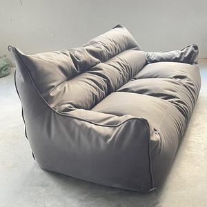 Modern Luxury Customized 3 Seater Comfortable Living Room Upholstery Floor Leisure Lazy Bean Bag Leather Sofa