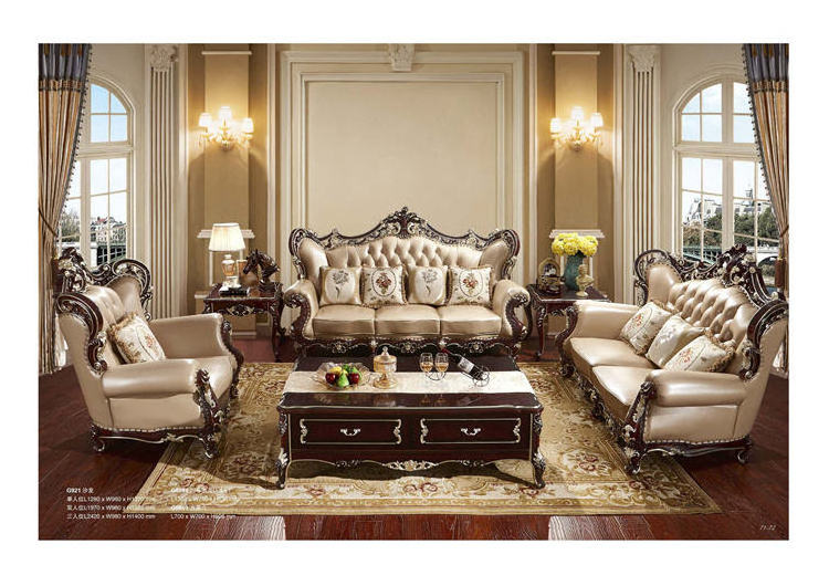 Hotel Furniture Modern Set For Living Room Velvet Elegant Furniture Set And Genuine Leather Sofa 1+2+3 Living Room Sofas